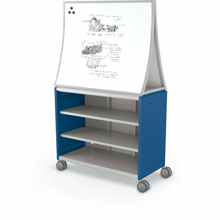 MOORECO Compass Cabinet Maxi H2 With Ogee Dry Erase Board Navy 72.1in H x 42in W x 19.2in D B3A1J1D1B0